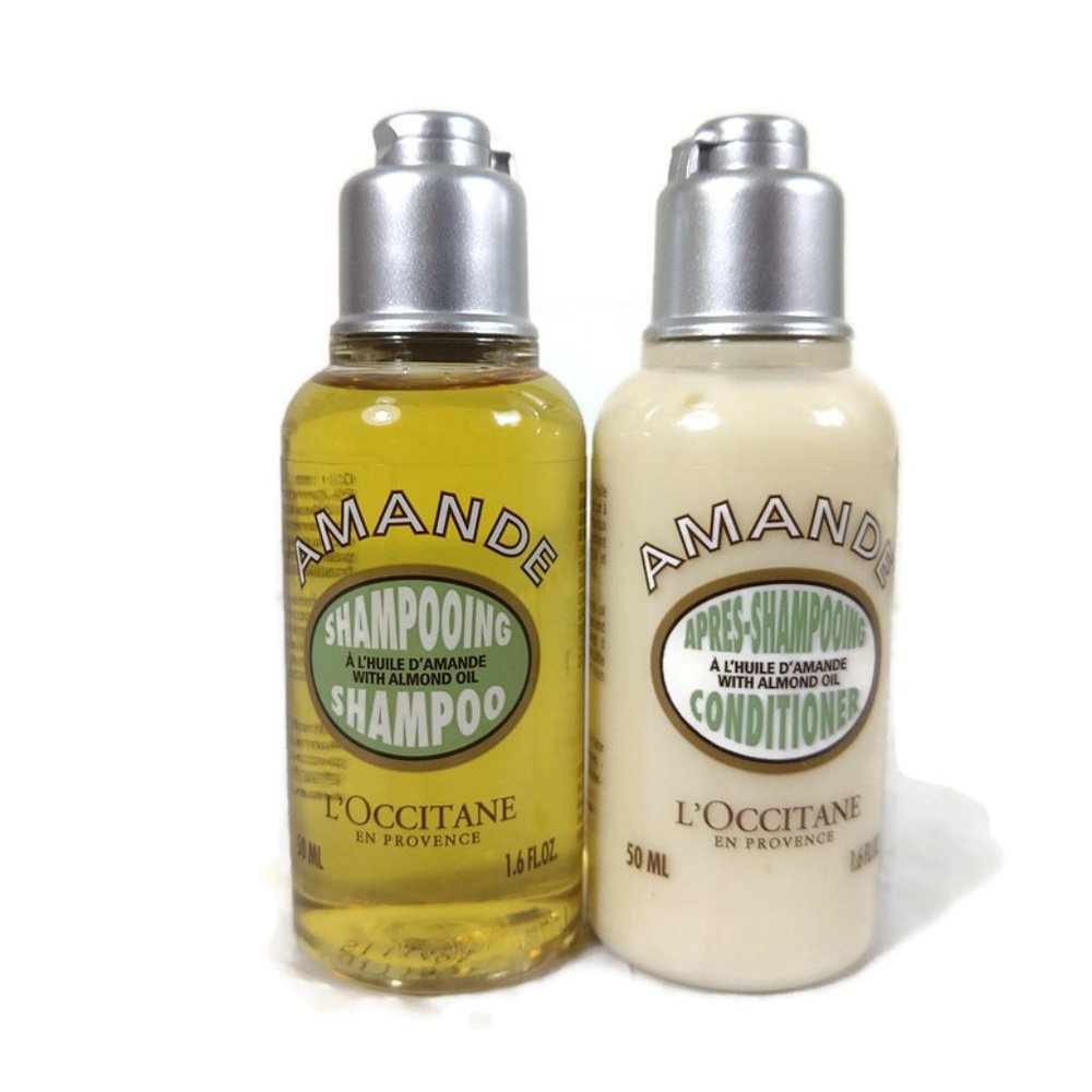 L'Occitane Almond Shampoo and Conditioner 50ml X 2 NEW